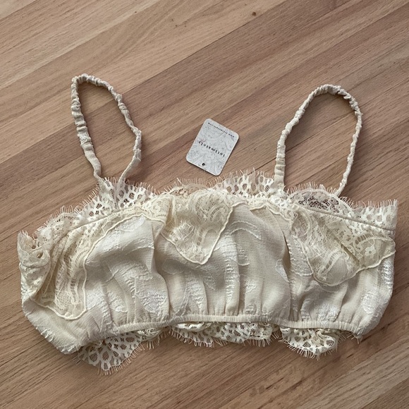 NWT Free People Love Story Intimate Ivory Lace Set lingerie Pajama - Small - Picture 4 of 9